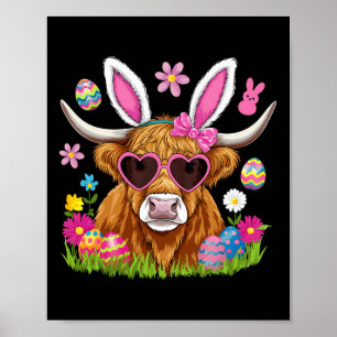 Ostertag Kuh Niedlich Osterhase Landwirt Frauen Ki Poster