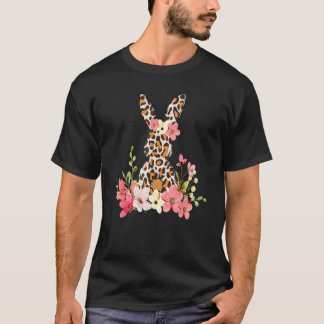 Ostertag Leopard Bunny Graphic T-Shirt Girls T