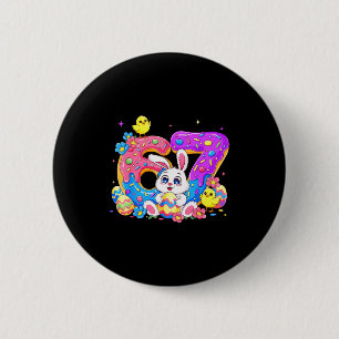 Ostertag Lustig 67 Six Seven Meme Süßes Kaninchen  Button