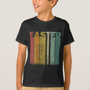 Ostertag-Mastiff-Hund Retro-Grafik Lustiges Ostern T-Shirt