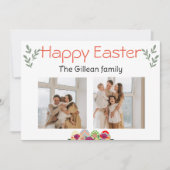 Ostertag, Ostern für Foto Feiertagskarte (Vorderseite)