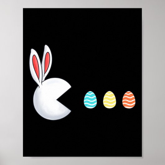 Ostertag Rabbit Eggs Fun Boys Girls Kinder Poster (Vorne)