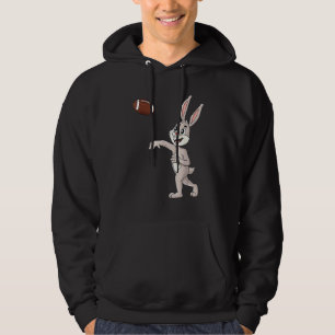 Ostertag Rabbit Football Quarterback Funny Boys Hoodie