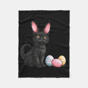 Ostertag Schwarze Katze Ostern Schwarzes Katzen Os Fleecedecke