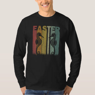 Ostertag Seepferd Retro Graphic Funny Ostercos T-Shirt