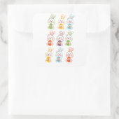 Ostertag, Sonniger Ostertag Quadratischer Aufkleber (Tasche)
