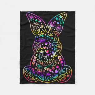 Ostertag Süße Florale Osterhase Tie Dye Frauen Fleecedecke