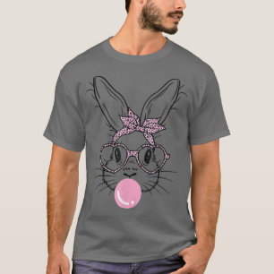 Ostertag Süßer Hase Herz Brille Bubblegum für  T-Shirt