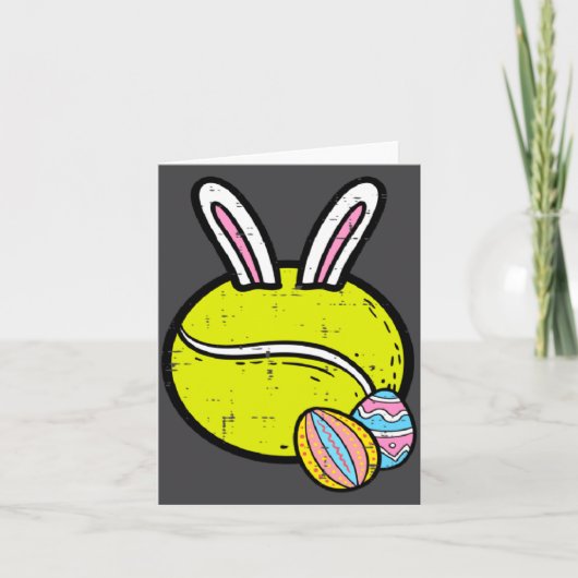 Ostertag Tennisball-Hase Karte (Vorderseite)