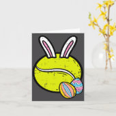 Ostertag Tennisball-Hase Karte (Gelbe Blume)
