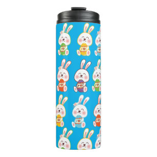 Ostertagen Kaninchen Muster Thermal Tumbler Thermosbecher