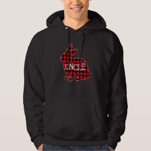 Ostertagen Kostüm Roter Karierter Bunny Grafischer Hoodie