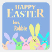 Ostertasche Personalisiert Leckerei Quadratischer Aufkleber (Vorderseite)