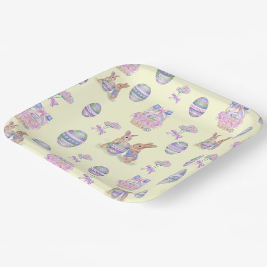 Osterthema Paper Tellers Pappteller (Gewinkelt)