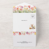 Osterthema Tulip Wedding All In One Einladung (Außenbereich)