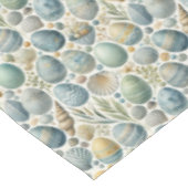 OsterThementablett mit Eiern und Muscheln Tischdecke (Schrägansicht)