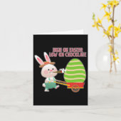 Ostertief an der Schokolade Ostern hoch Karte (Gelbe Blume)