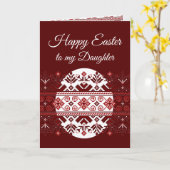 Ostertochter Ukrainische Volksbestickung Karte (Gelbe Blume)