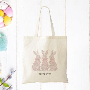 Ostertoilette mit Spitzen-Bunny-Design Tragetasche