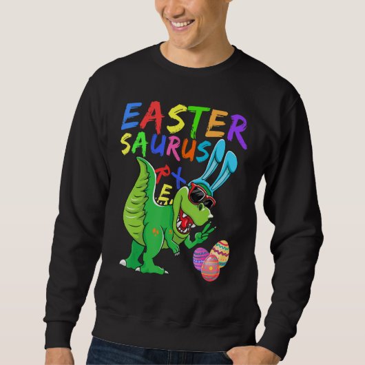 Ostertrex Kinder Dinosaur Bunny Oster Saurus Rex Sweatshirt (Vorderseite)