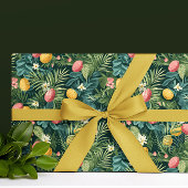 Ostertropischer Frühling Blätter Strand Geschenkpapier