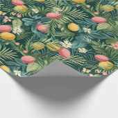 Ostertropischer Frühling Blätter Strand Geschenkpapier (Ecke)