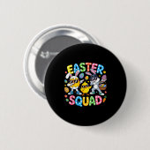 Ostertrupp Hasen Ei Küken Crew passende Männer Button (Vorne & Hinten)