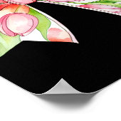 Ostertulip Coquette Bow Pink Frühlingsblumen Flut Poster (Ecke)