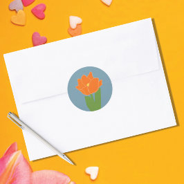 Ostertulip Runder Aufkleber