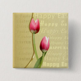 Ostertulips Gold Typografie Button