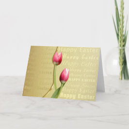 Ostertulips Gold Typografie Feiertagskarte