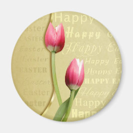 Ostertulips Gold Typografie Magnet