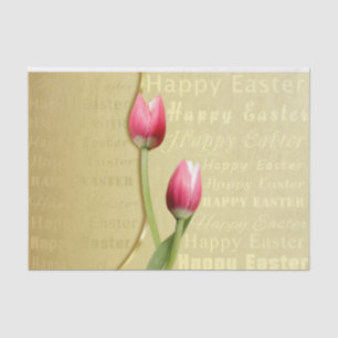 Ostertulips Gold Typografie Seidenpapier