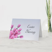 Ostertulpen Feiertagskarte (Vorderseite)