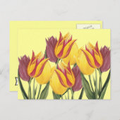 Ostertulpen Feiertagspostkarte (Vorne/Hinten)