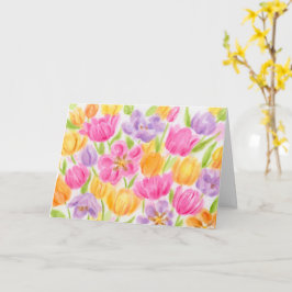 Ostertulpen Galore Bright Schöne Tageskarte Karte