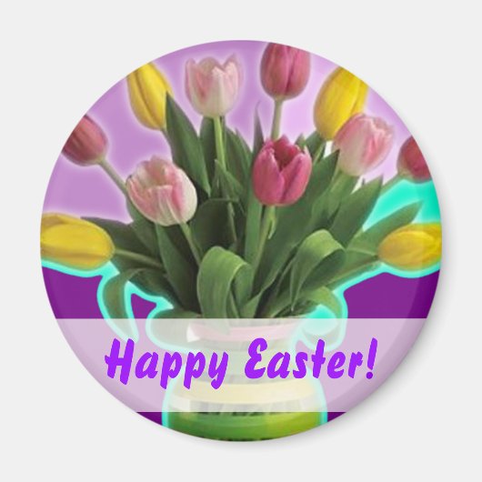 Ostertulpen - Happy Oaster Magnet (Vorne)