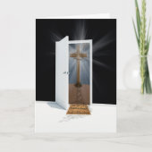 Ostertür Feiertagskarte (Vorderseite)