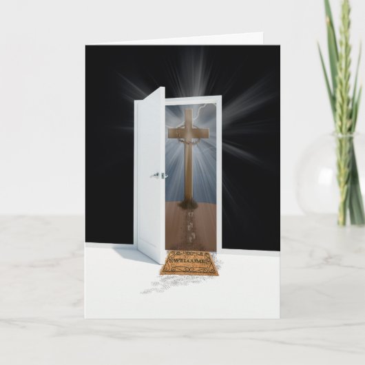 Ostertür Feiertagskarte (Vorderseite)