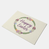 Ostertür - Mat "Happy Oaster" Kranz Fußmatte (Schrägansicht)