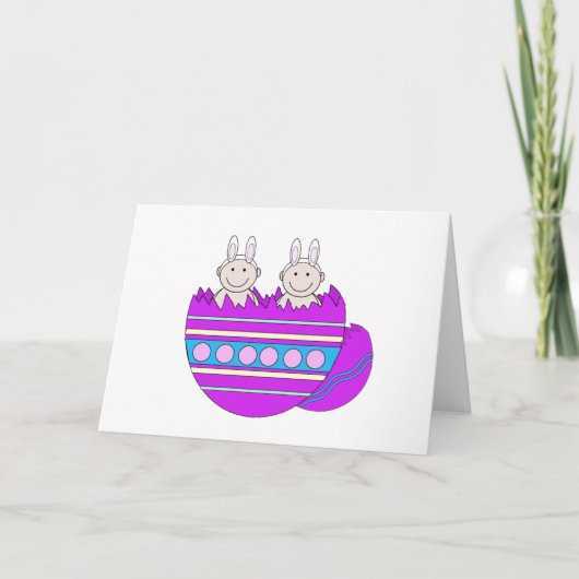 Ostertwins Grafik Feiertagskarte (Vorderseite)