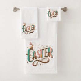 Ostertypografie Badhandtuch Set