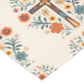 Osterübergänge und Blume Nordisches Muster Tischdecke (Schrägansicht)