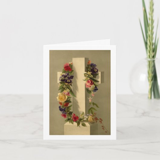 Osterüberqueren mit Blume Karte (Vorderseite)