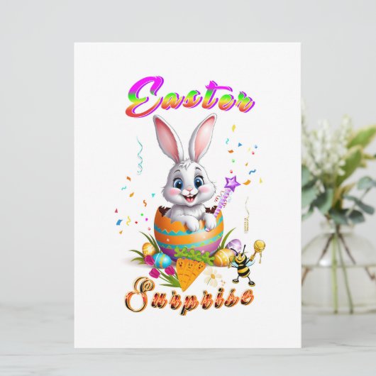 Osterüberraschung Ankündigung (Stehend Vorderseite)