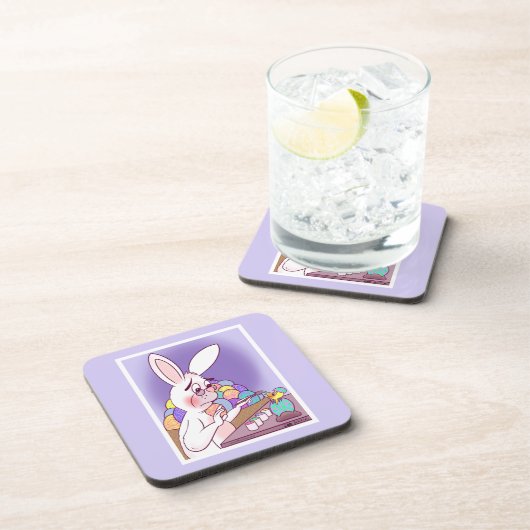 Osterüberraschung Kunststoff-Untersetzer Getränkeuntersetzer (Rechte Seite)