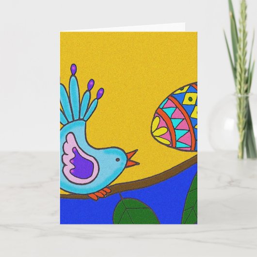 Osterüberraschung Ukrainische Volkskunst Karte (Vorderseite)