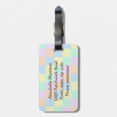 Osteruhu - Regenbogen Gepäckanhänger (Rückseite vertikal)