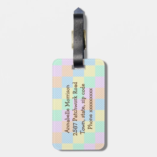 Osteruhu - Regenbogen Gepäckanhänger (Rückseite vertikal)