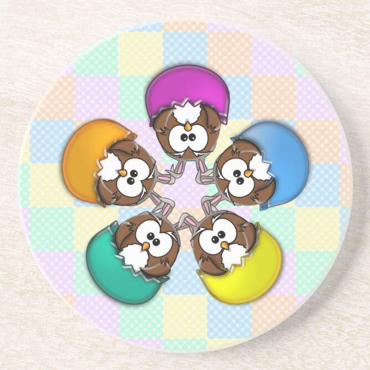 Osteruhu - Regenbogen Getränkeuntersetzer (Vorne)